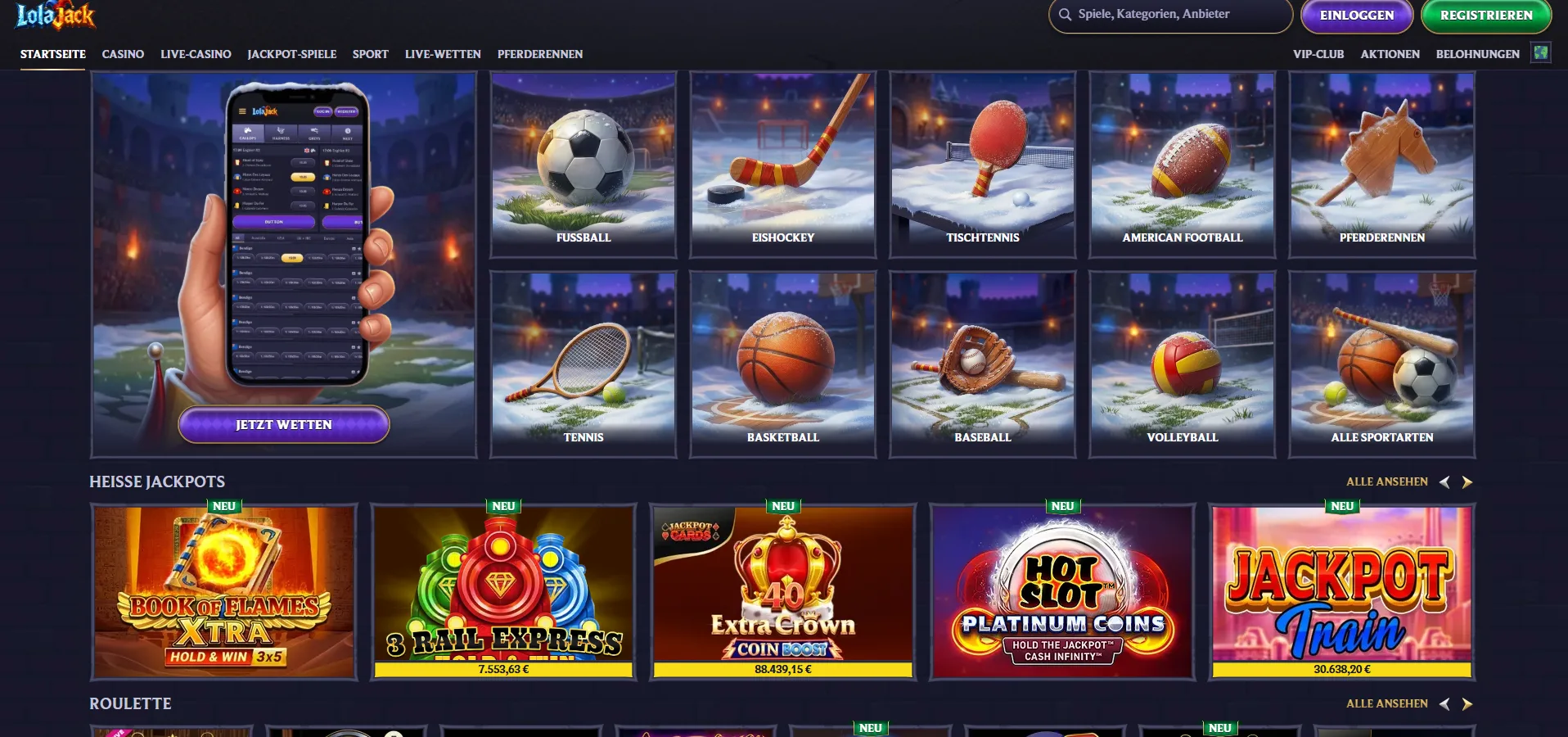 Lolajack Casino Bonus